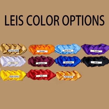 Braided 3/5" Ribbon Leis for Graduation/personalized name/ school colors