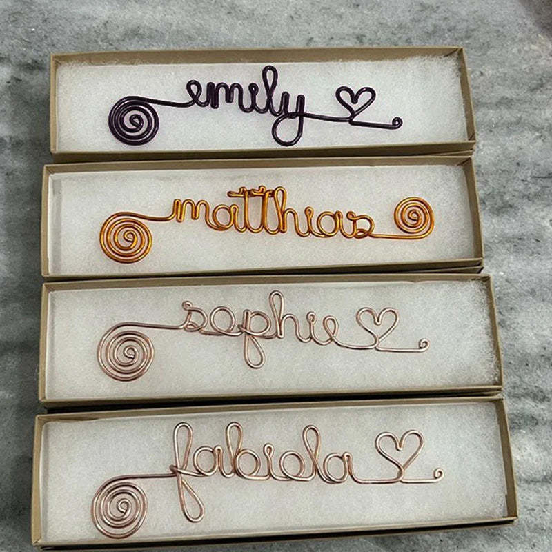 Personalized Name Gift Wire Bookmark, Unique Handmade Custom Bookmark