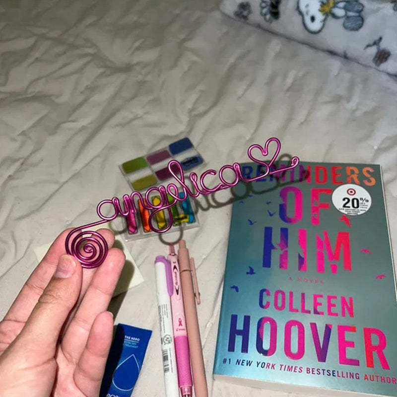 Personalized Name Gift Wire Bookmark, Unique Handmade Custom Bookmark