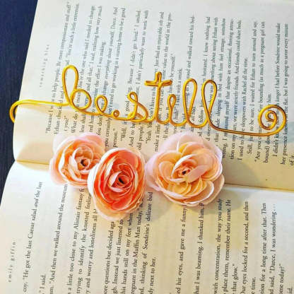 Personalized Name Gift Wire Bookmark, Unique Handmade Custom Bookmark