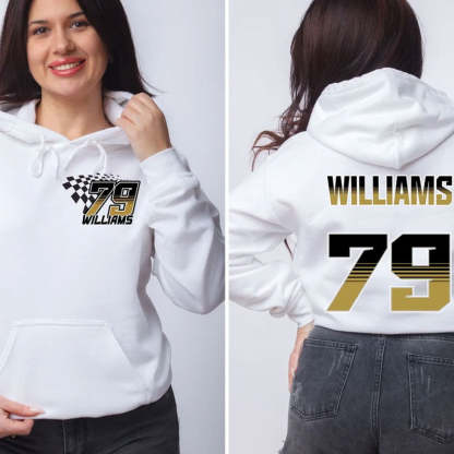 Personalized Racing Name And Number Raceday Unisex Hoodie
