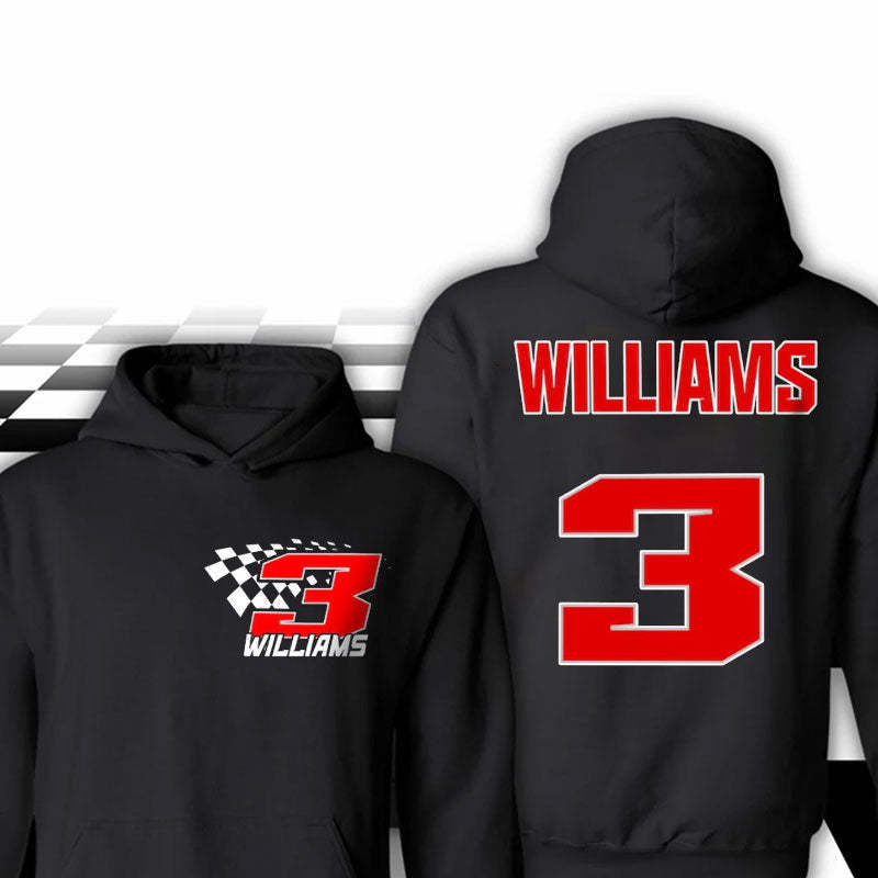 Personalized Racing Name And Number Raceday Unisex Hoodie