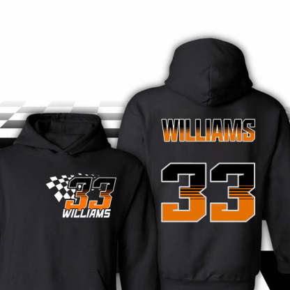 Personalized Racing Name And Number Raceday Unisex Hoodie