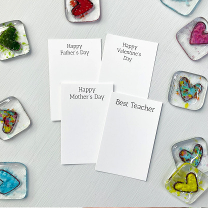 Fused glass heart pocket hug token Handmade Small Miss you Friendship Gift
