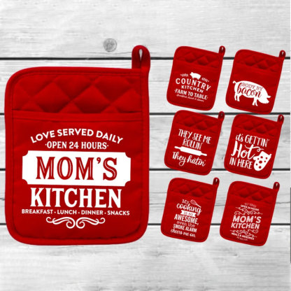 Funny Potholders, Christmas Gift Mom, Housewarming Gift, Mother's Day Gift