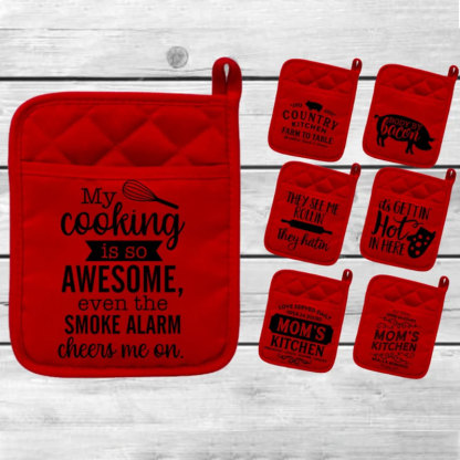 Funny Potholders, Christmas Gift Mom, Housewarming Gift, Mother's Day Gift