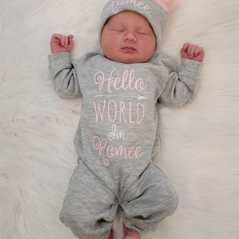 Personalized Baby Outfit Hello World Outfit