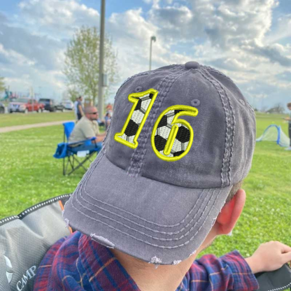 Women's Soccer number hat, Personalized Soccer Team Hat, Soccer Mom hat
