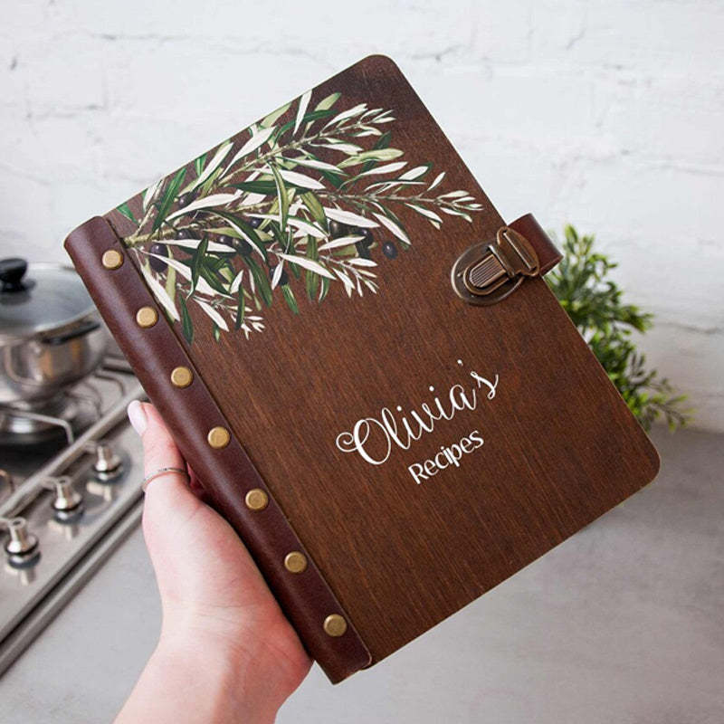 Personalized Recipe Journal, Blank Recipe Book, Custom Gifts for Mother