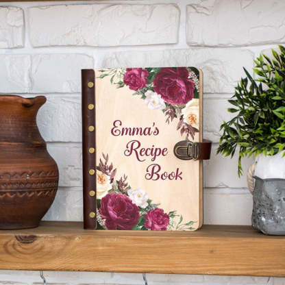 Personalized Recipe Journal, Blank Recipe Book, Custom Gifts for Mother