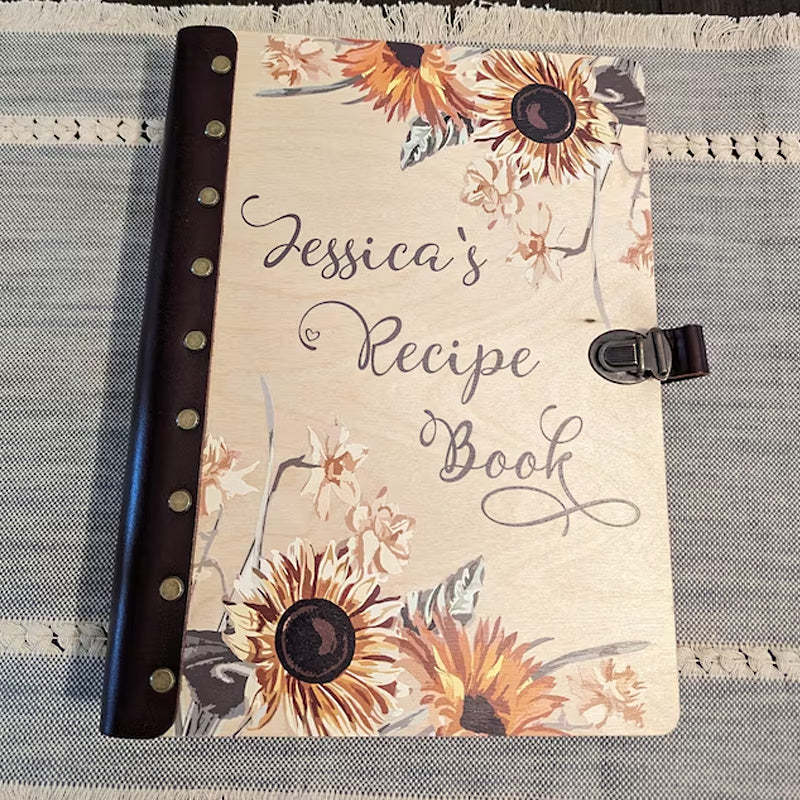 Personalized Recipe Journal, Blank Recipe Book, Custom Gifts for Mother