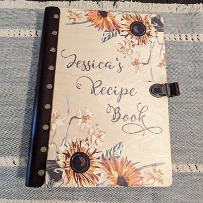 Personalized Recipe Journal, Blank Recipe Book, Custom Gifts for Mother
