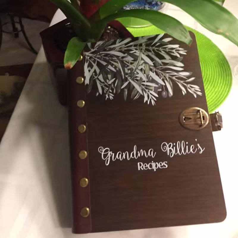 Personalized Recipe Journal, Blank Recipe Book, Custom Gifts for Mother