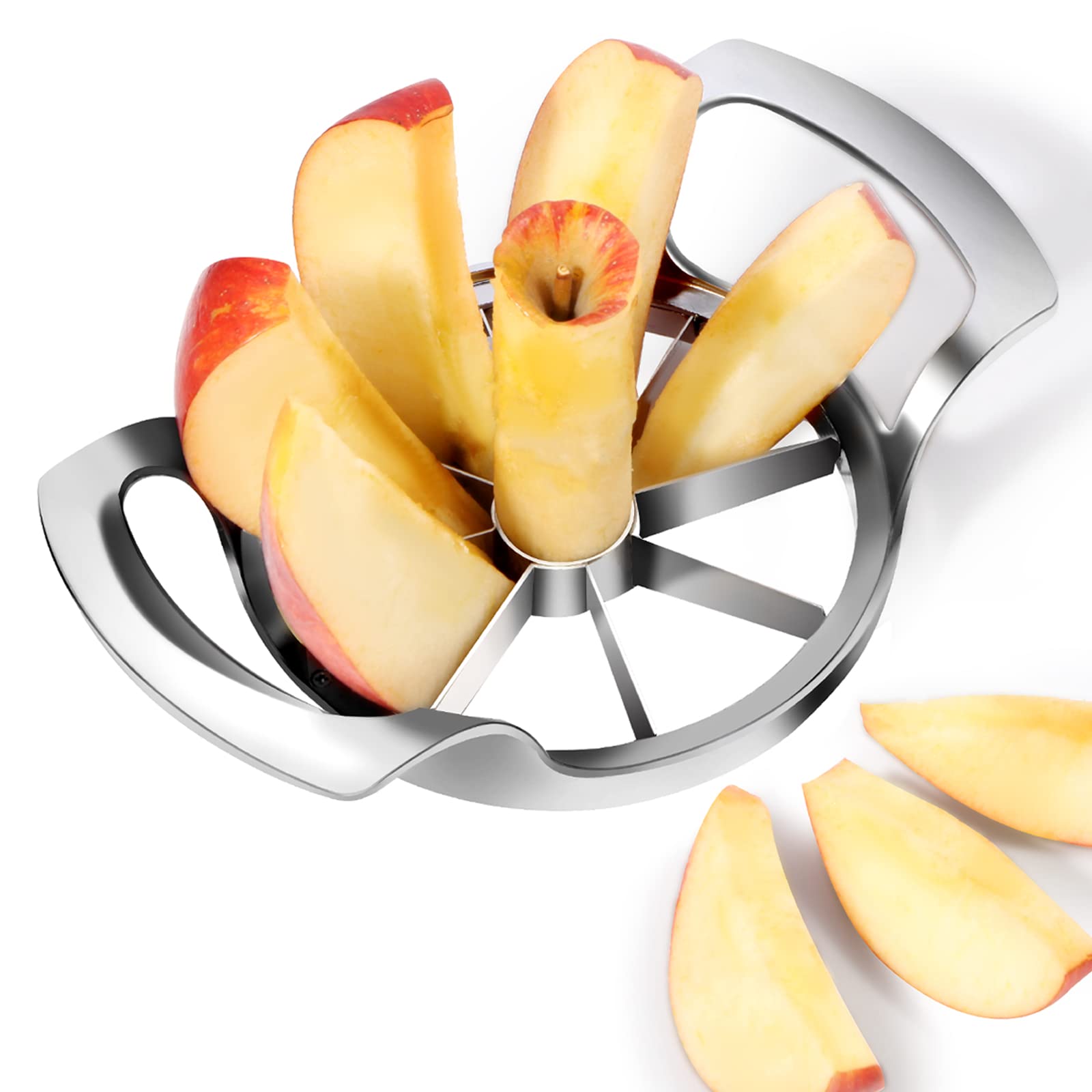 🍏 Apple Slicer with 12 Blades - Stainless Steel Apple Corer Tool - Sharp Apple Slicer and Corer - Easy to Use - Dishwasher Safe🍈