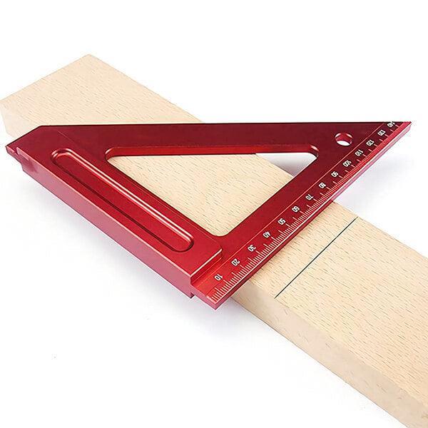 Peckerdrill Woodworking Square Aluminum Alloy Precision Triangle Ruler