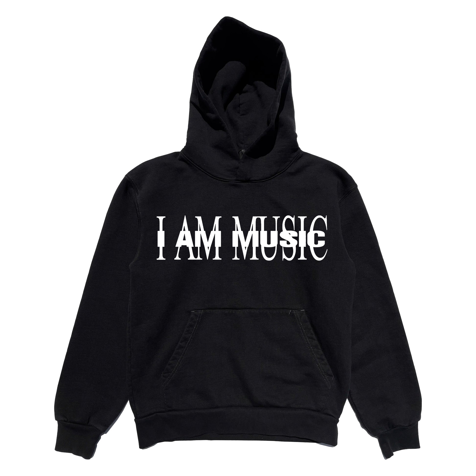 I Am Music Black Unisex Hoodie