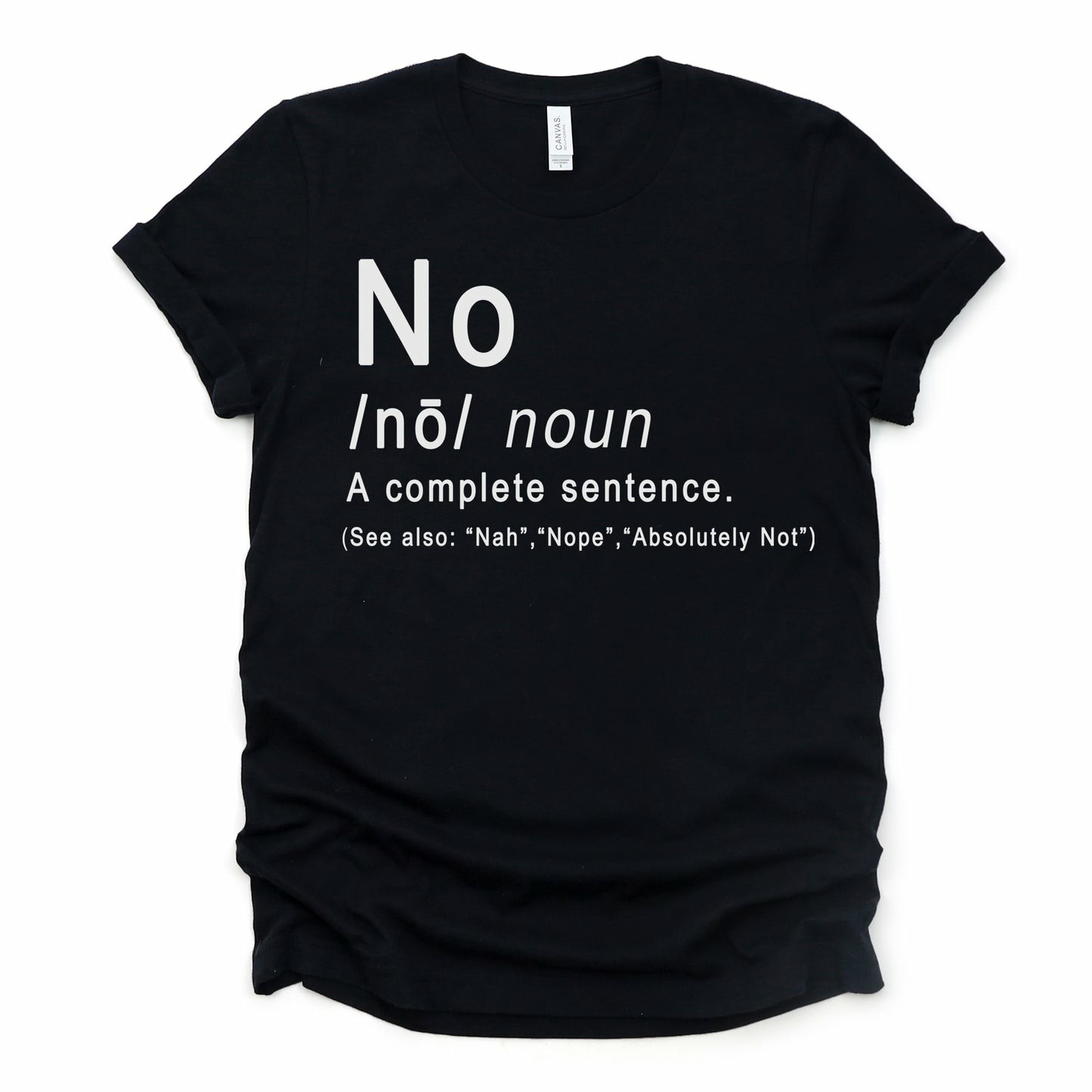NO Black Unisex T-Shirt