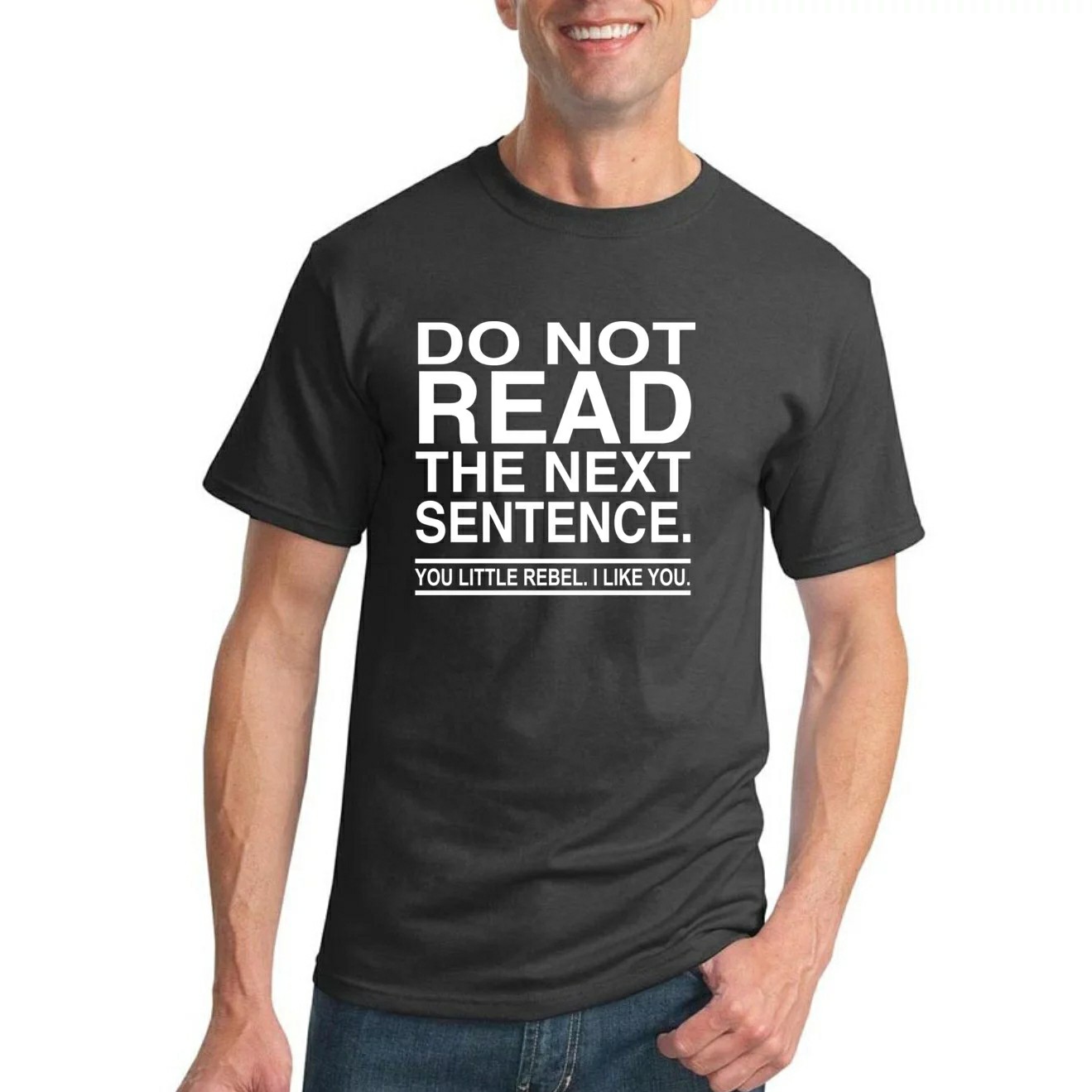 Do Not Read The Next Sentence Black Unisex T-shirt