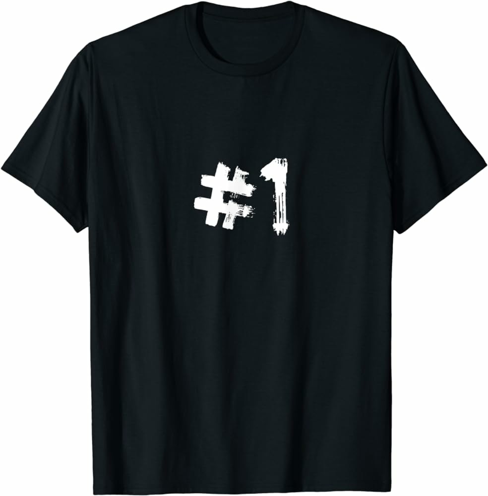 #1 Black Unisex T-Shirt