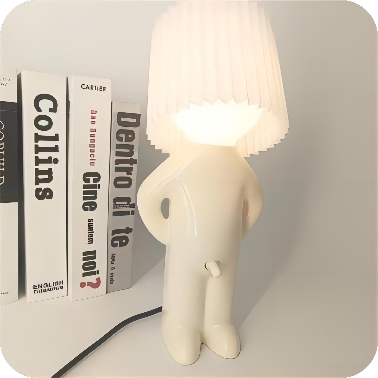 "Please don't turn it on and off repeatedly" Shy Boy Desk Lamp
