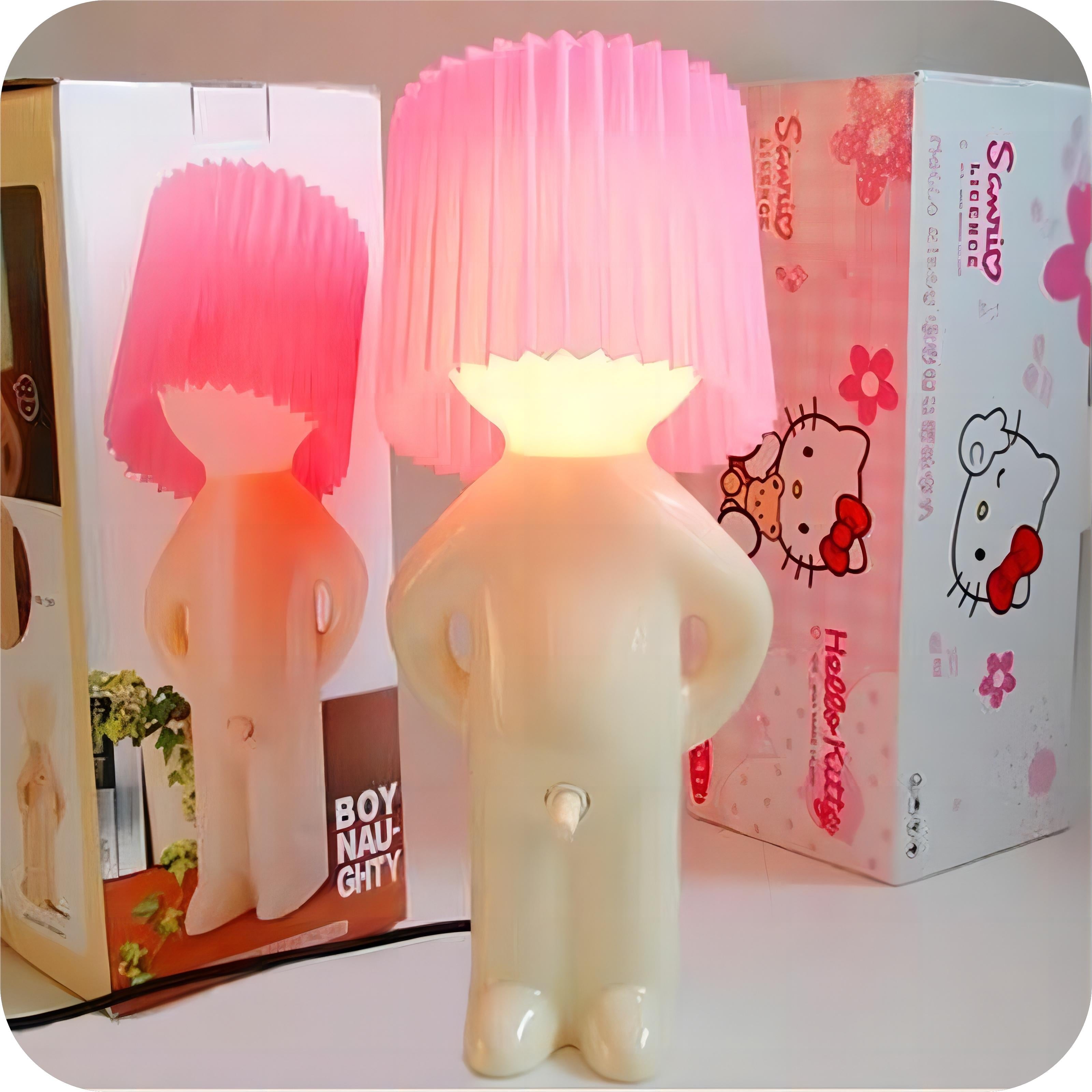 "Please don't turn it on and off repeatedly" Shy Boy Desk Lamp