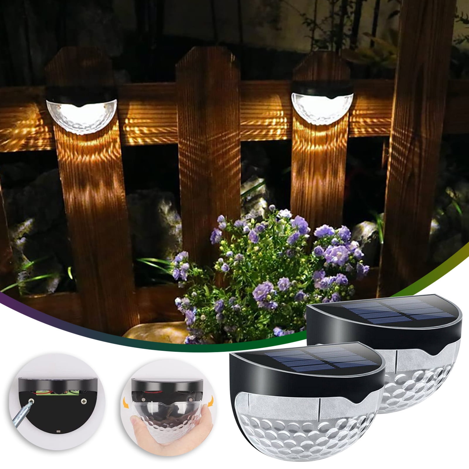 🔥Last Day 50% OFF🎄Solar Semi-Circle Fence Lights 