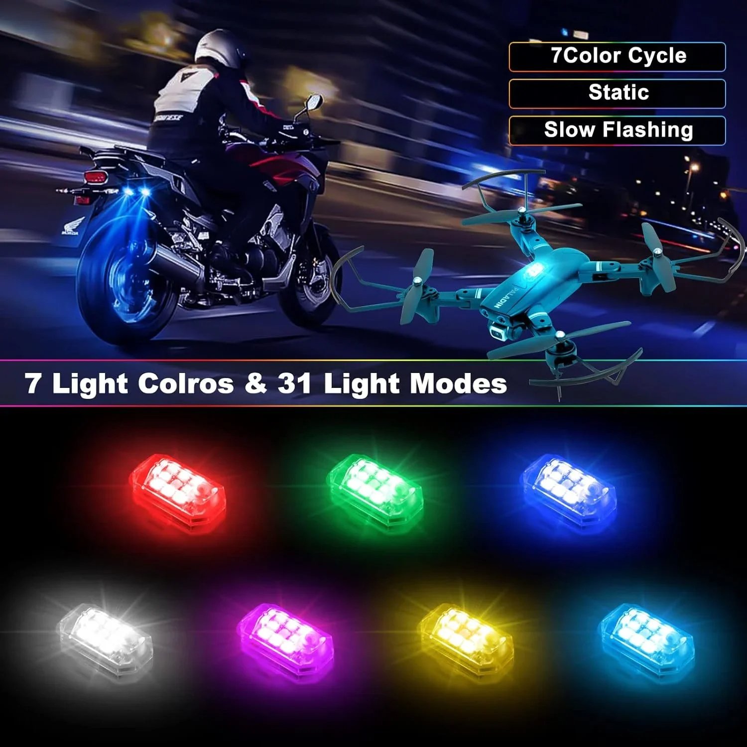 🎄Christmas Flash Sale-50% OFF-7 Colors Wireless Led Lights with Remote