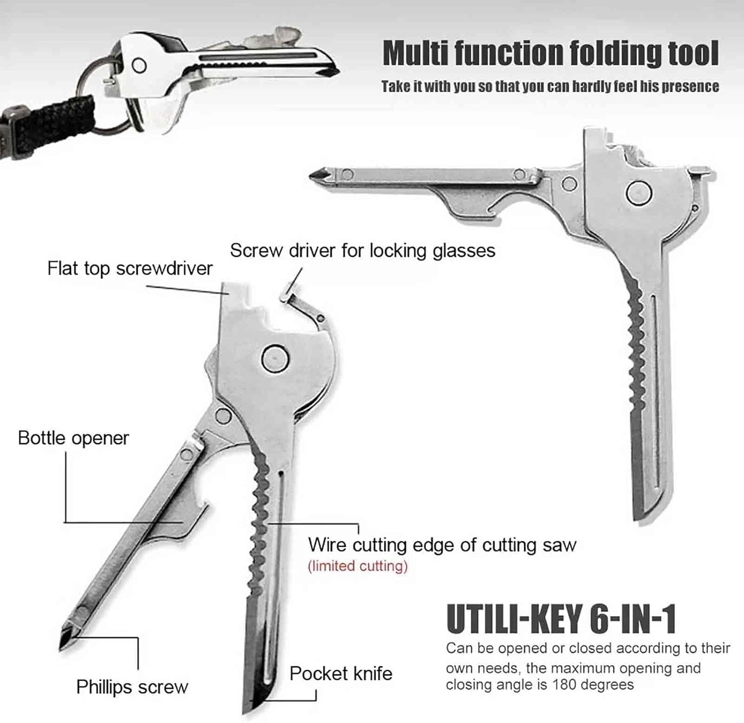 🔥Last Day Clearance Sale - 50% OFF🎄6-In-1 Multi-Functional Keychain-Buy 3 Free 2