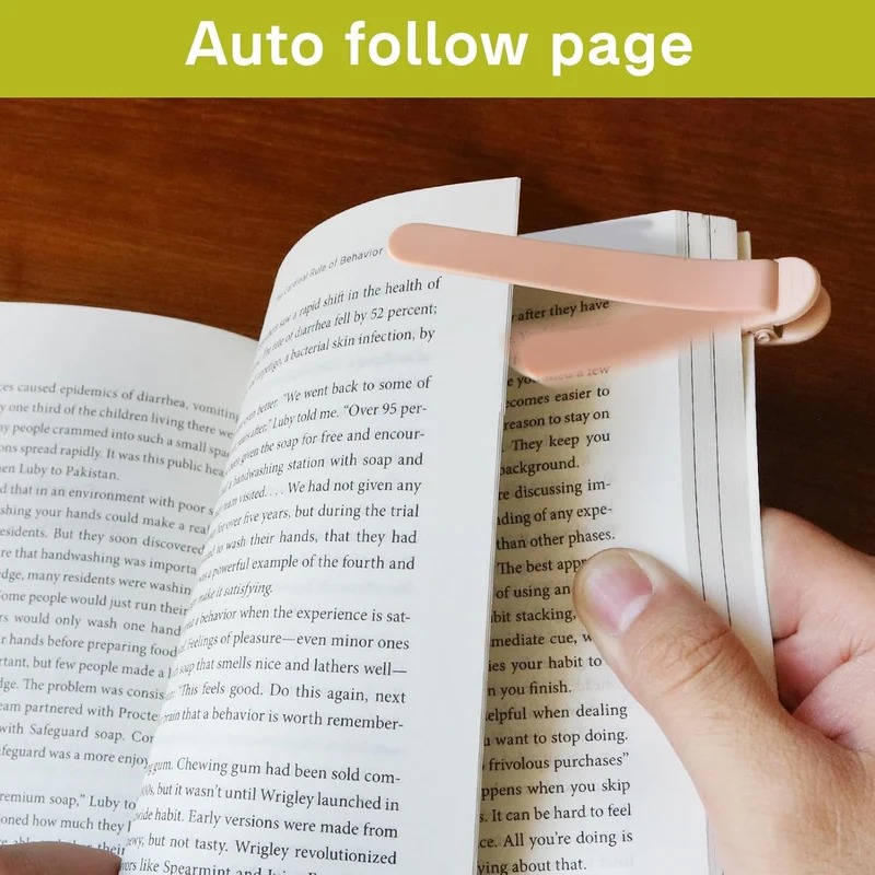 ✨Automatic Silicone Smart Bookmark –🌱 Innovative Book Clip 