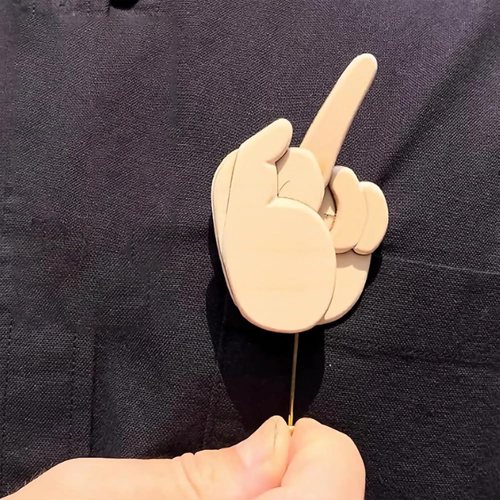 🎄Christmas Flash Sale-50% OFF-Funny Wooden Finger Brooch