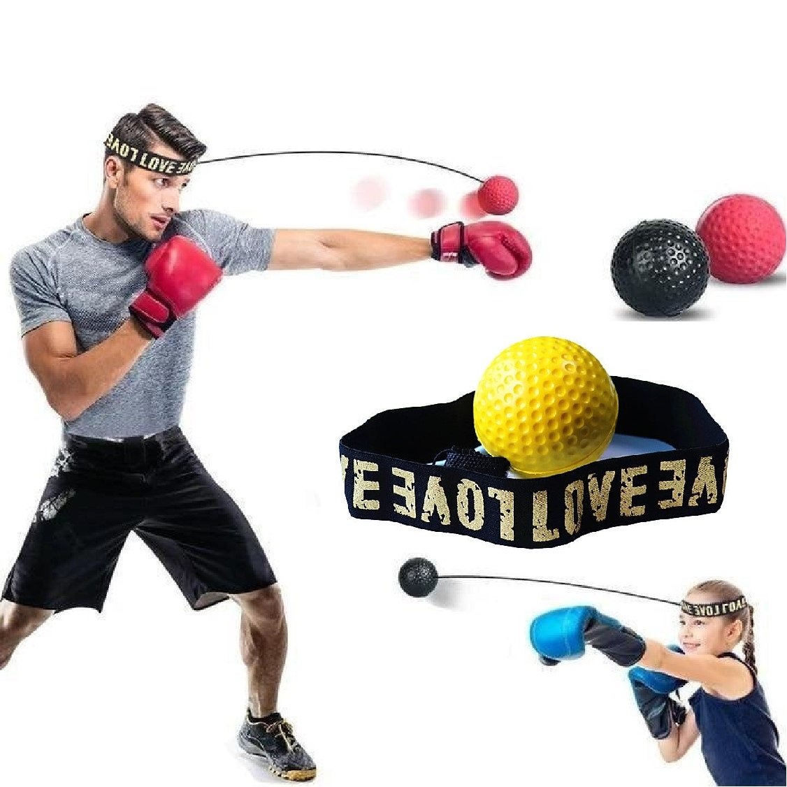 🎄Christmas Flash Sale-50% OFF-Boxing Reflex Ball Headband