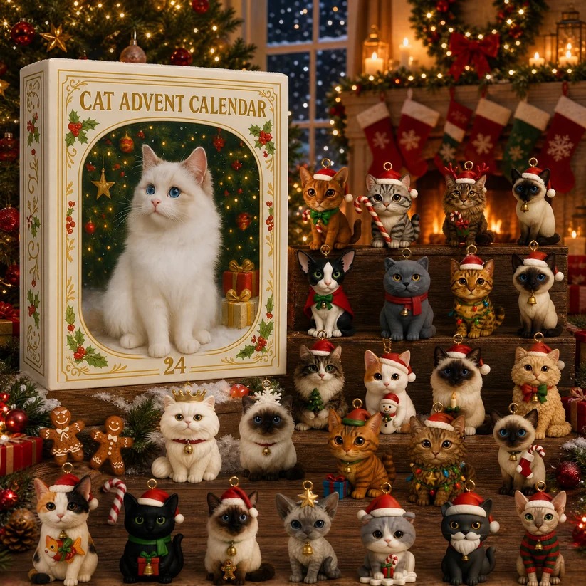 🎄Advent Calendar 2026 Cat Advent Calendar - Giftfor Adults Friends CatOwners and Lovers Christmas Holiday Countdown Gift
