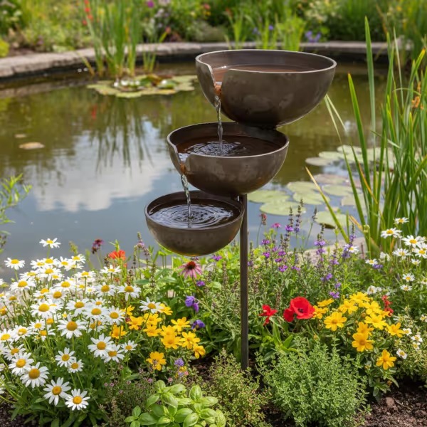 🔥Bring Life Back To Your Garden – Rain Catcher Bird Bath 🌿🐦