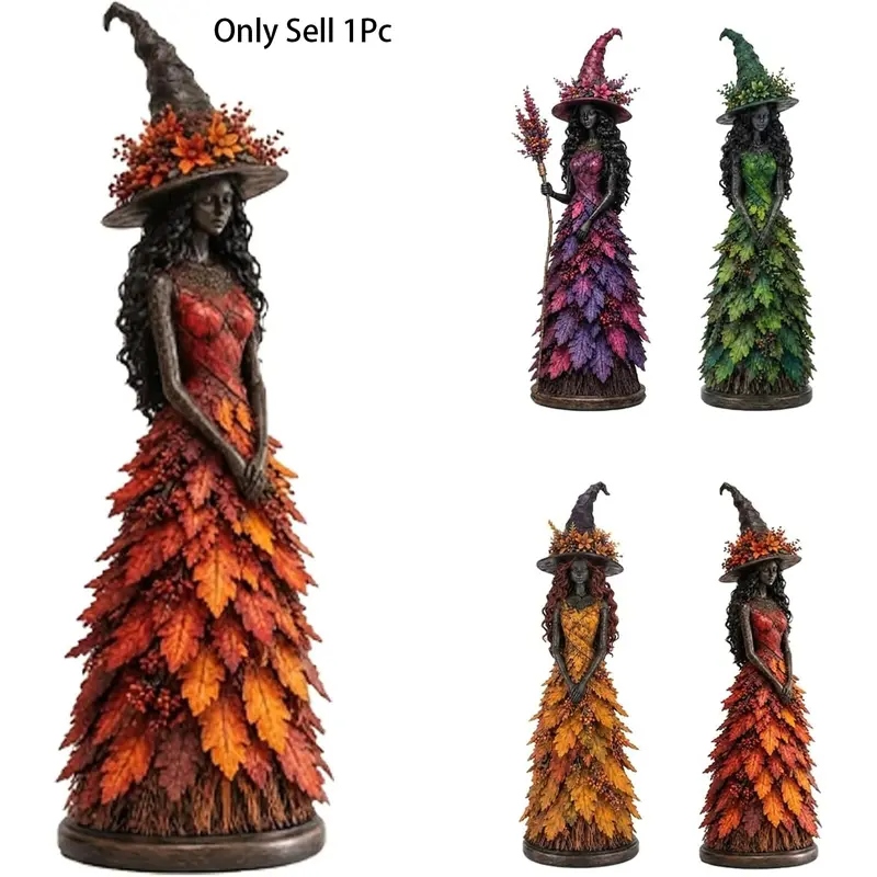 🧙 Enchanted Autumn Witch Figurine