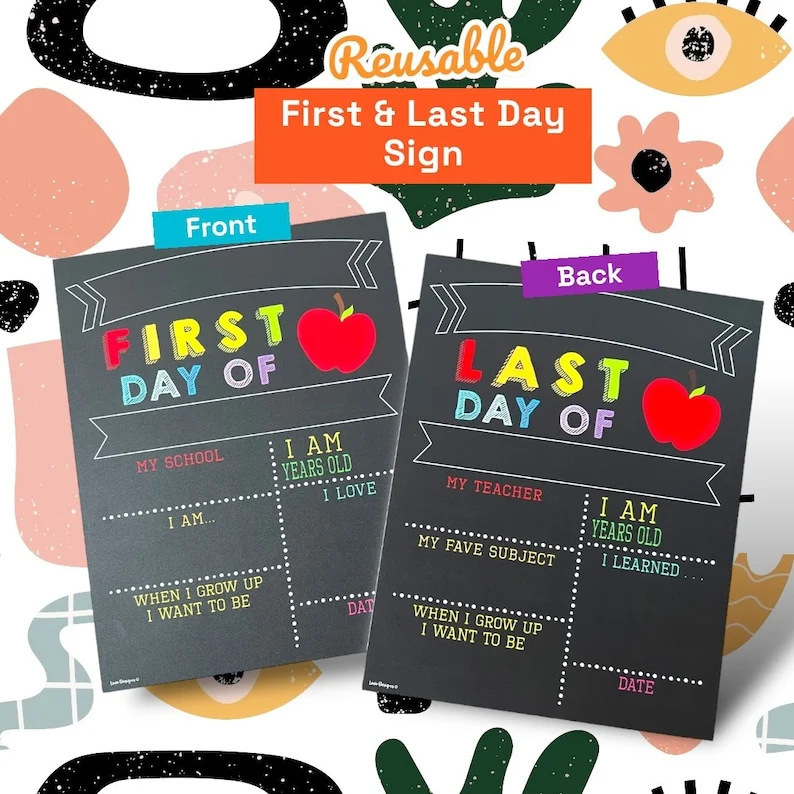 First & Last Day of School Chalkboard