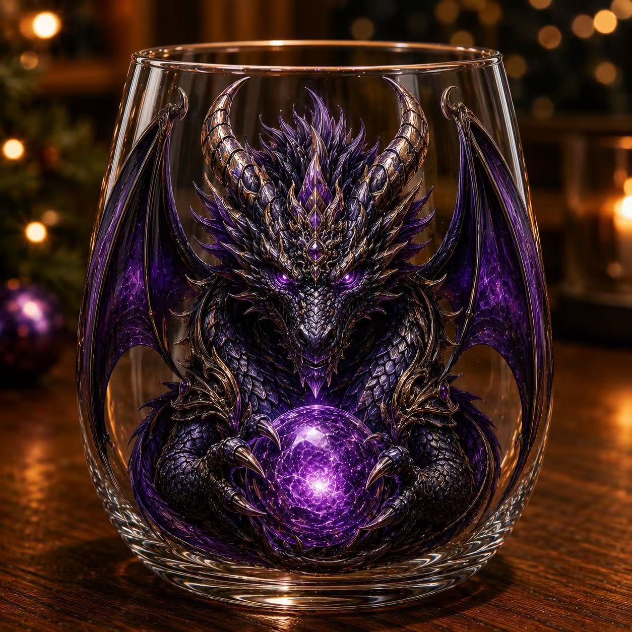 🐉✨ 3D Mythic Dragon Glass Art Cup | Luxury Raised Fantasy Glassware for Whiskey, Home Bar Décor & Legendary Gifts 🎁