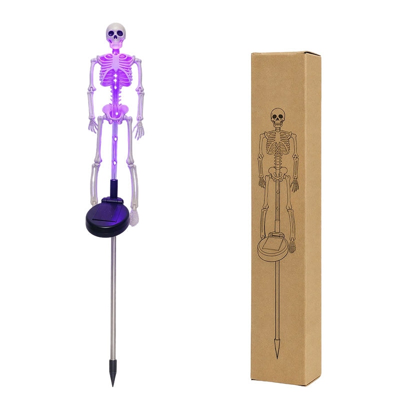 🎃💡💀Solar Skull Garden Lights with Eerie Color-Changing Glow 👻Ideal For Haunted Yard, Porch & Walkway! 🪦✅