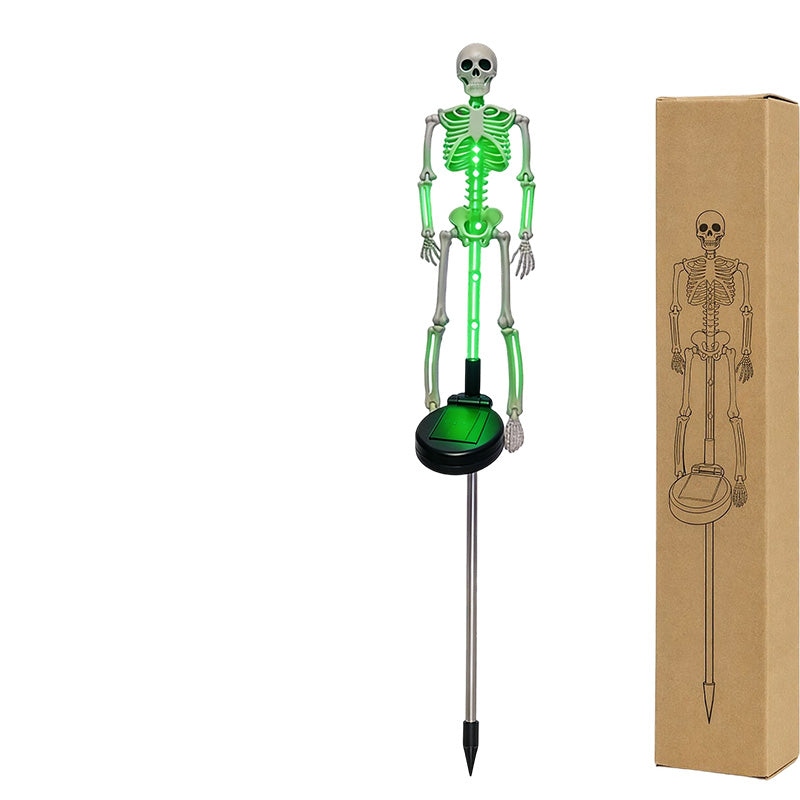 🎃💡💀Solar Skull Garden Lights with Eerie Color-Changing Glow 👻Ideal For Haunted Yard, Porch & Walkway! 🪦✅