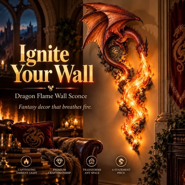🐉 Dragonfire Guardian™ Wall Sconce – A Legendary Flame Awakens On Your Wall 🔥(free shipping now)