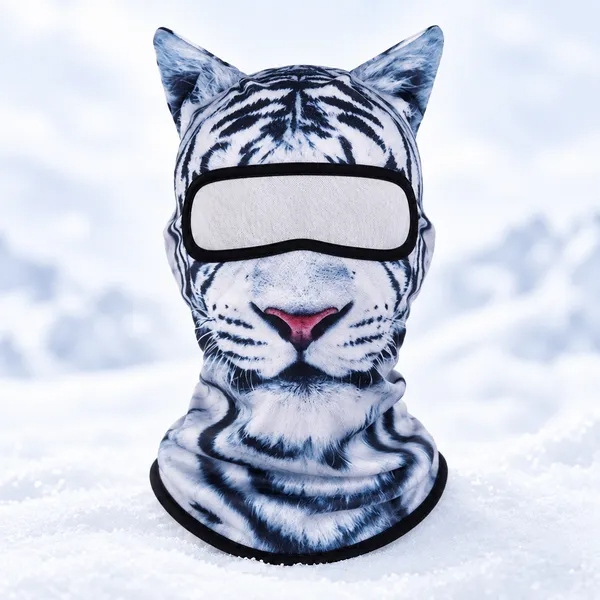 🐱 3D Cat Ski Balaclava – Eye-Catching Animal Face Mask for Outdoor Fun!