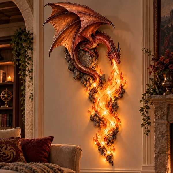 🐉 Dragonfire Guardian™ Wall Sconce – A Legendary Flame Awakens On Your Wall 🔥(free shipping now)