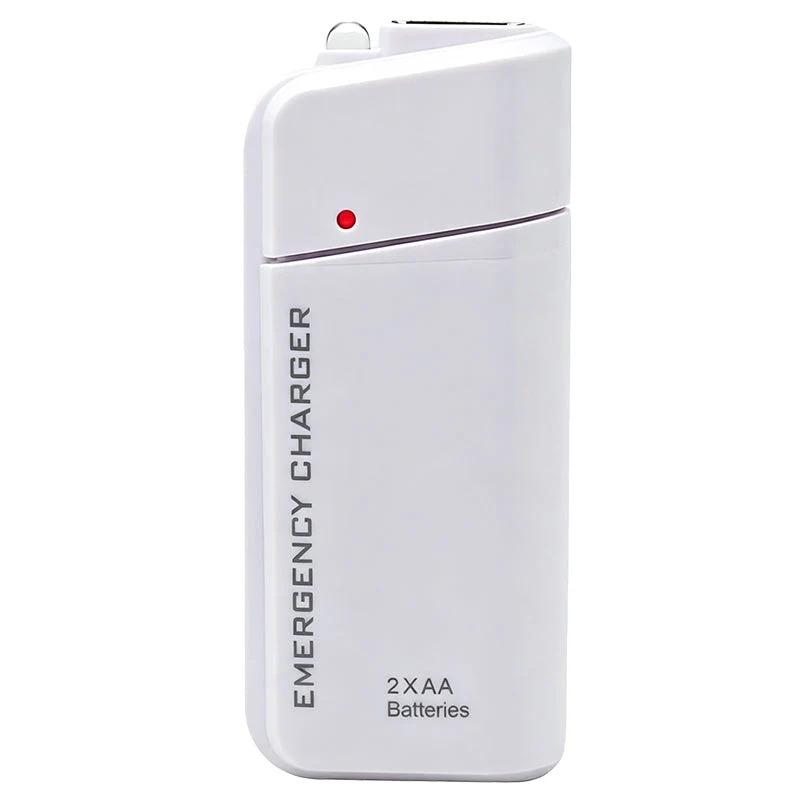 🔋Portable Emergency Phone Charger AA Battery Powered Power Bank with LED Flashlight🌟