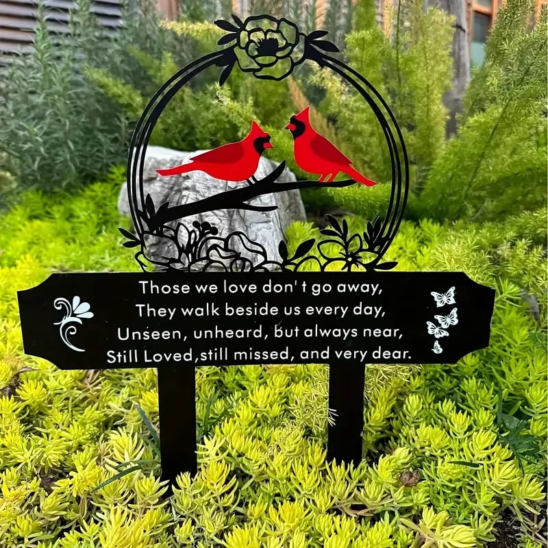 🎄Christmas Flash Sale-50% OFF-Metal Cardinal Cemetery Memorial Stake