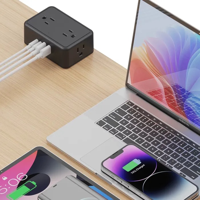Clamp-On Power Strip ⚡ – 10 Ports, 20W Fast Charge, Zero Desk Clutter