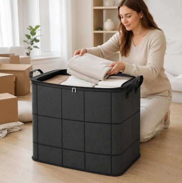 🛏️ Dust Cover Duvet and Bedding Storage – Large Capacity, Durable Non-Woven Fabric & Foldable Design 🌿