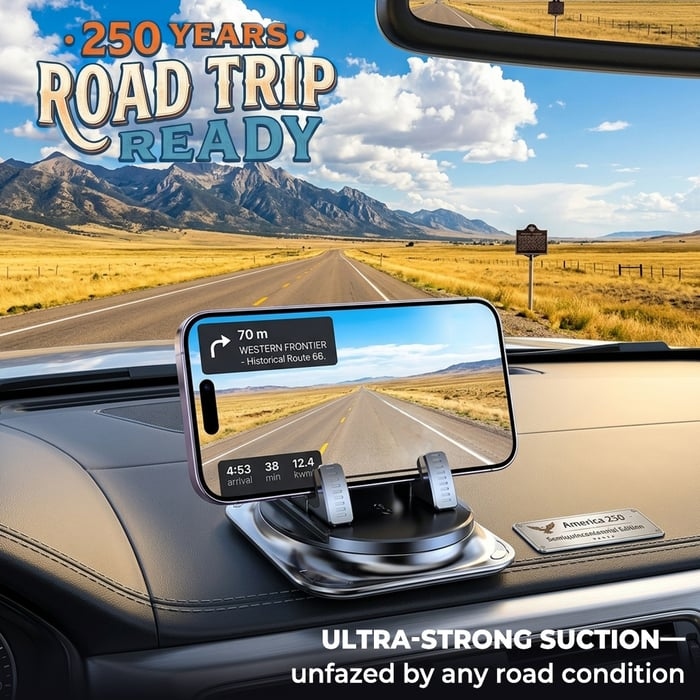 360° Rotating Car Phone Holder ,Suction for All Phones Universal Anti-Shake Car Mount Accessories