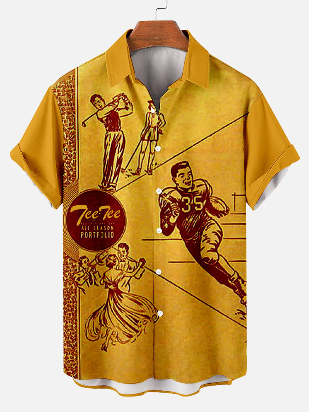 Sports Vintage Men's Short Sleeve Shirt