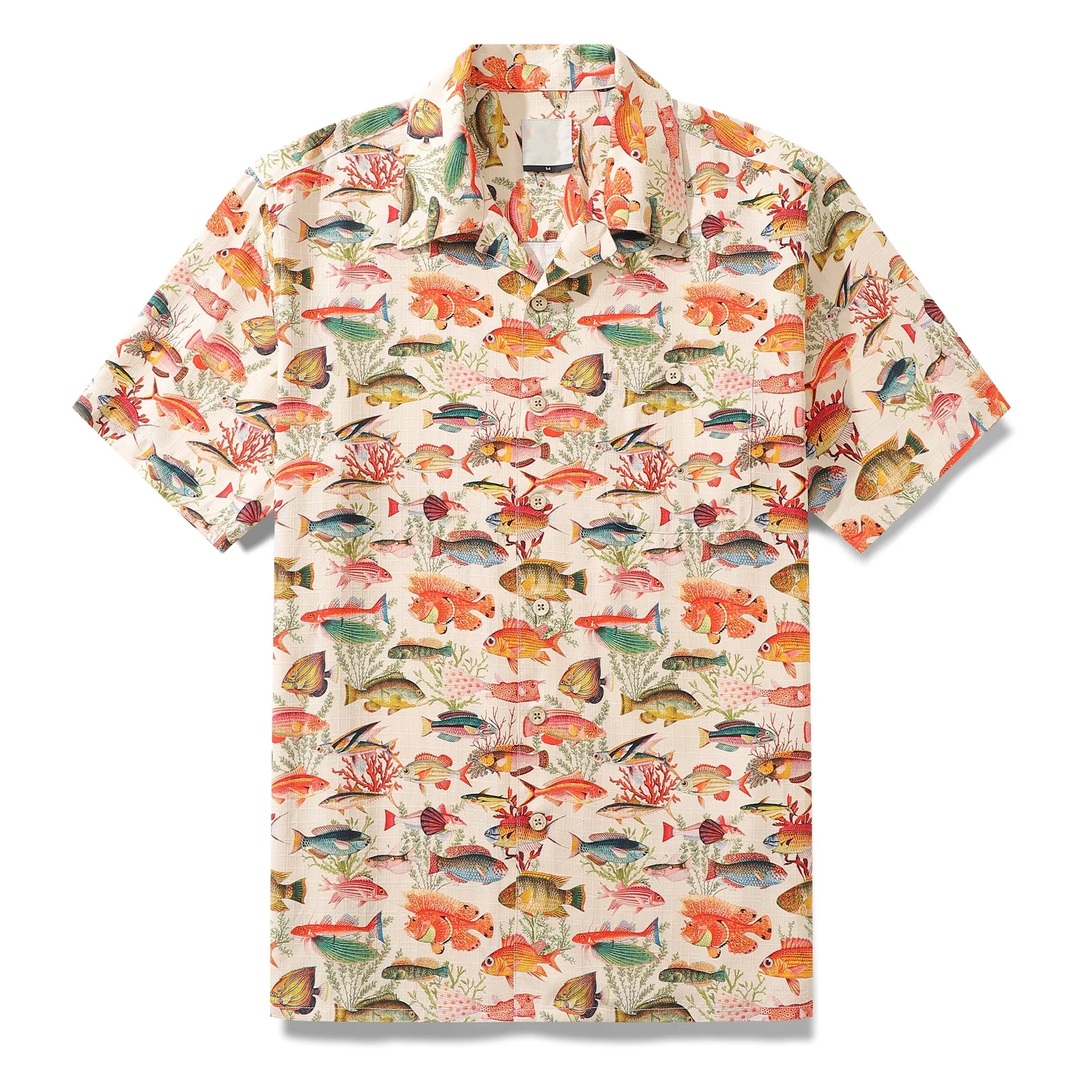 Men's Ocean Fish Hawaiian Holiday Short Sleeve Shirt