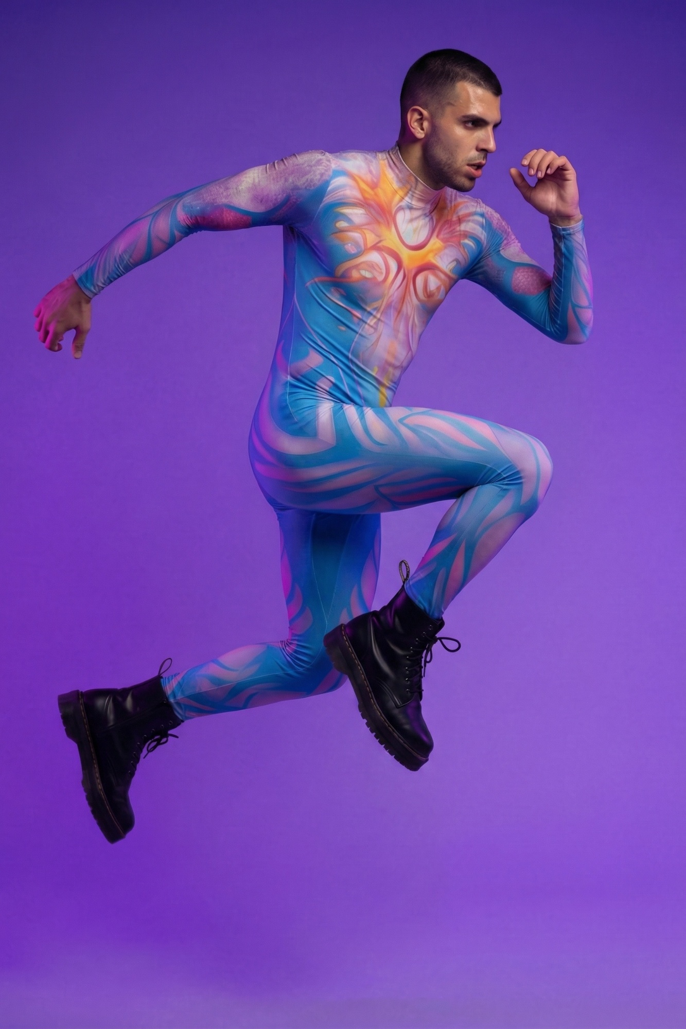 Rave Psychedelic Print Bodysuit AS004