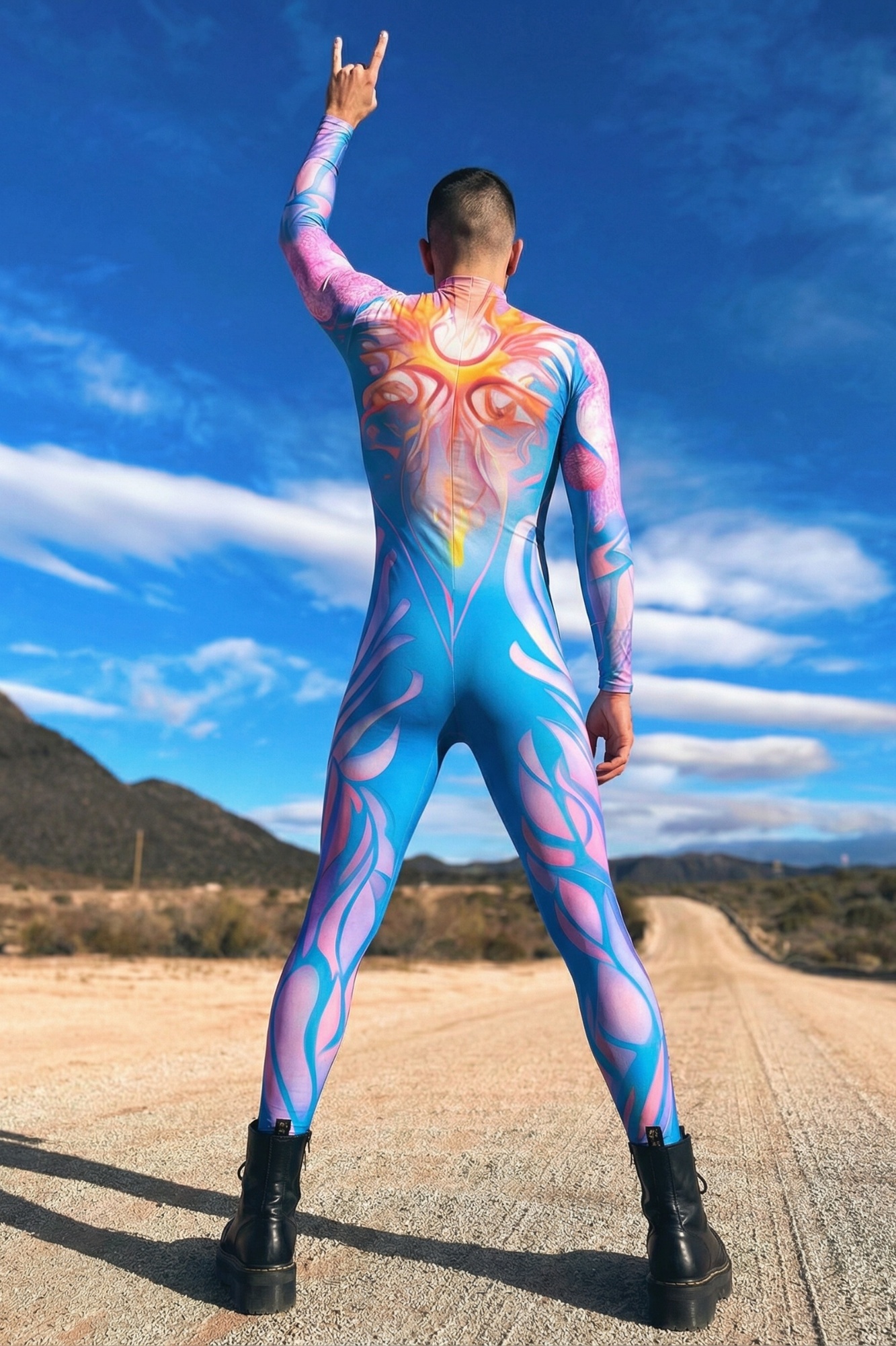 Rave Psychedelic Print Bodysuit AS004